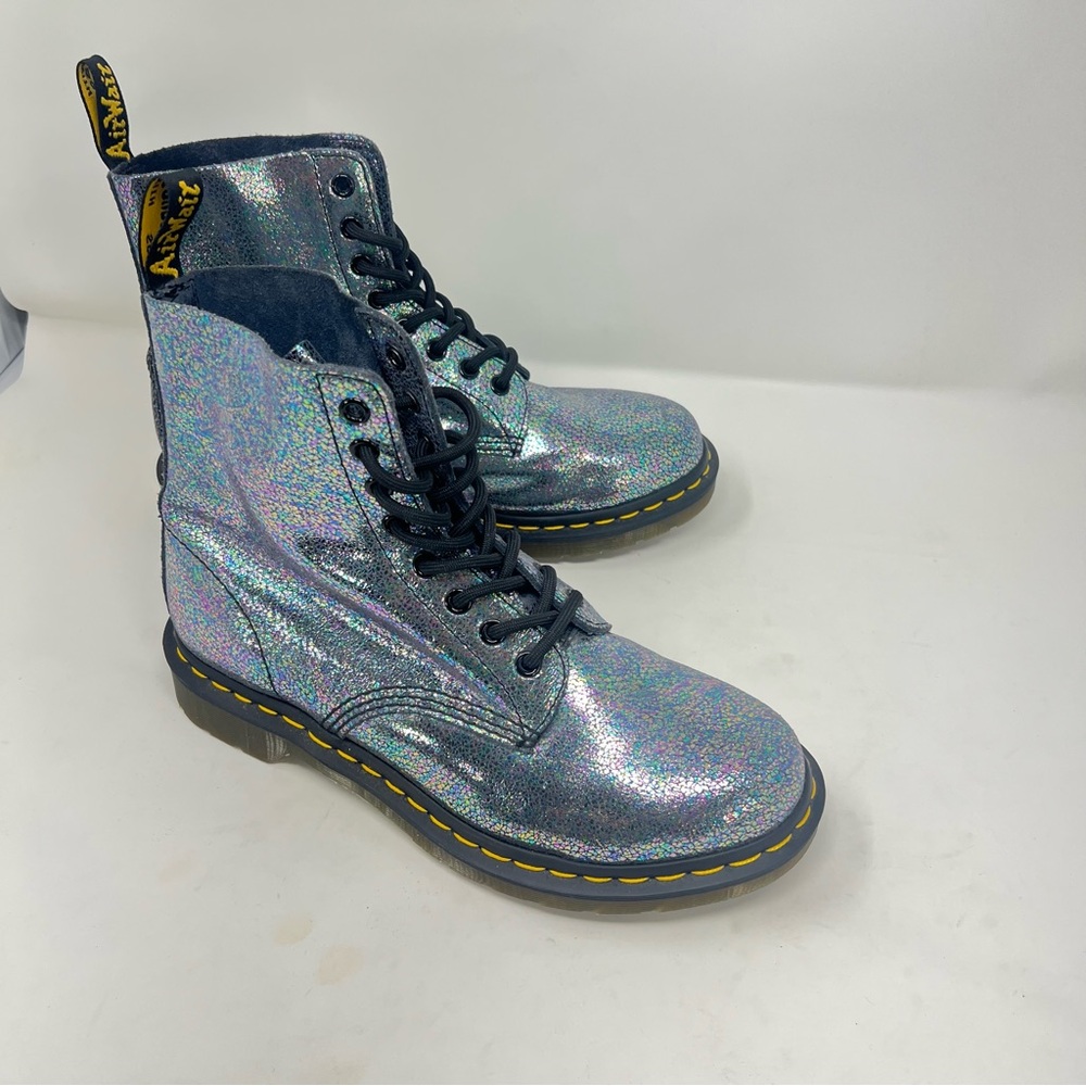 Dr. Martens 1460 Pascal Sparkle Metallic Holographic Y2K  Grunge Combat Boots 9 - Picture 10 of 10